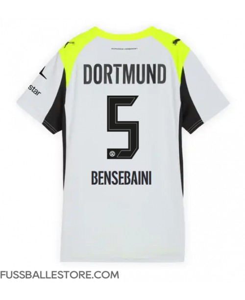 Günstige Borussia Dortmund Ramy Bensebaini #5 Auswärtstrikot Damen 2025-26 Kurzarm Günstige Borussia Dortmund Ramy Bensebaini #5 Auswärtstrikot Damen 2025-26 Kurzarm